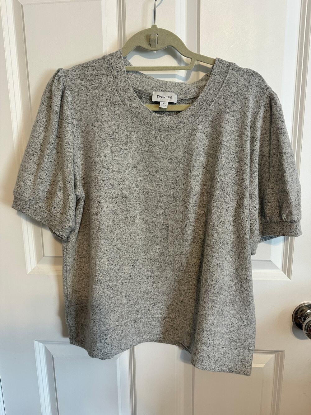 EVEREVE Frances Brushed Top in Heather Gray XL